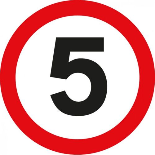 5mph Round Sign (10009R)